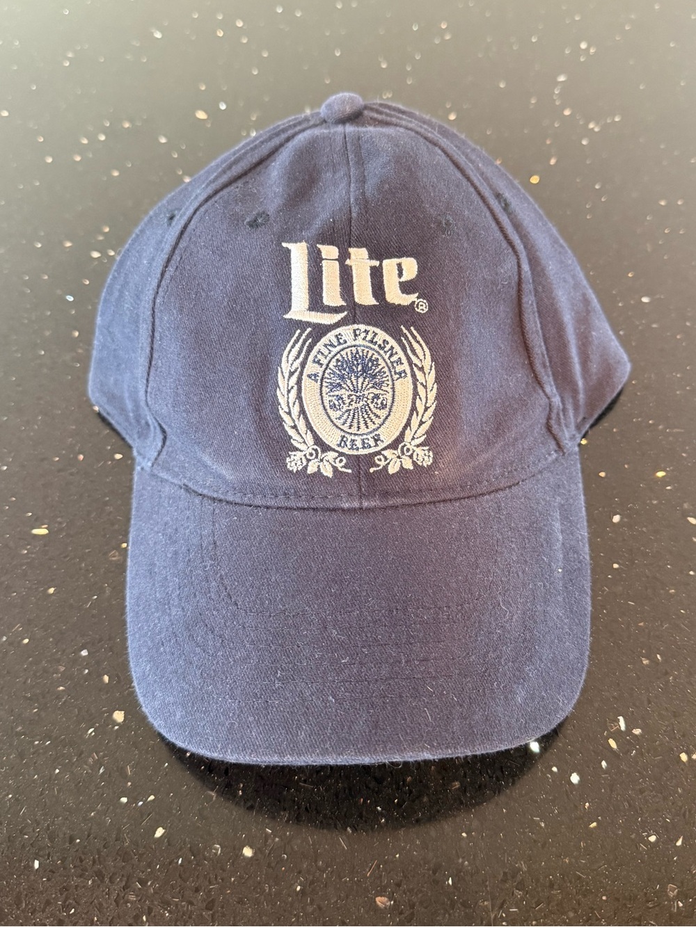 Miller Lite Logo Navy Baseball Cap A Fine Pilsner Beer
